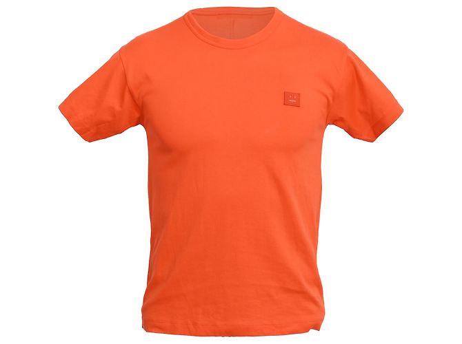 Acne Studios Logo-Patch T-Shirt aus Baumwolle in Orange