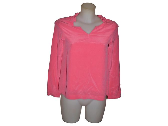 Top Chloé de seda rosa