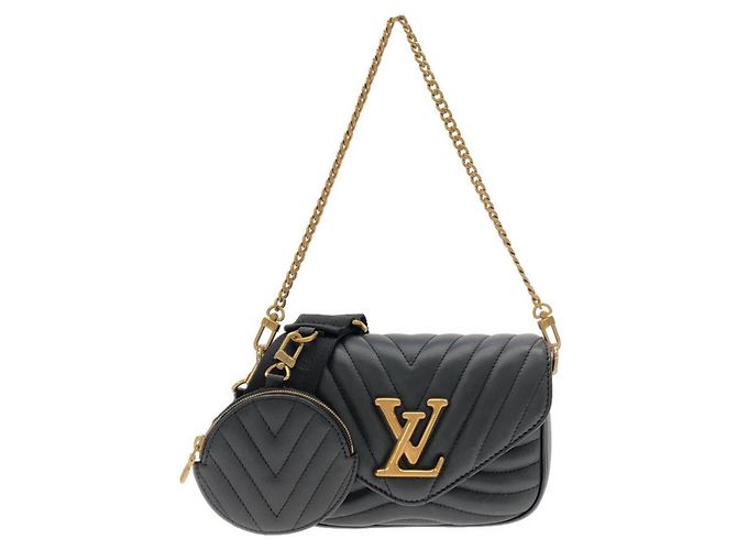 Borsa a tracolla Louis Vuitton Multi Pochette M56461 Nero