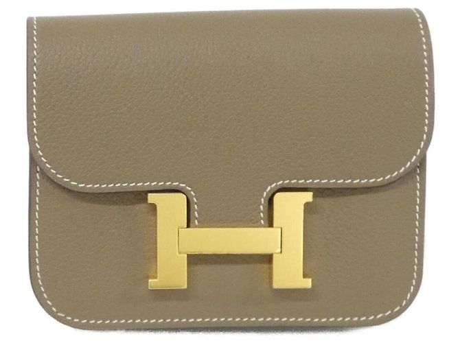 Hermès Hermes Constance Slim Bicolor Wallet Brown Multiple colors