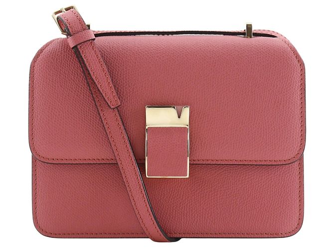 Bolsa de ombro Valextra Noro em couro pequena Rosa