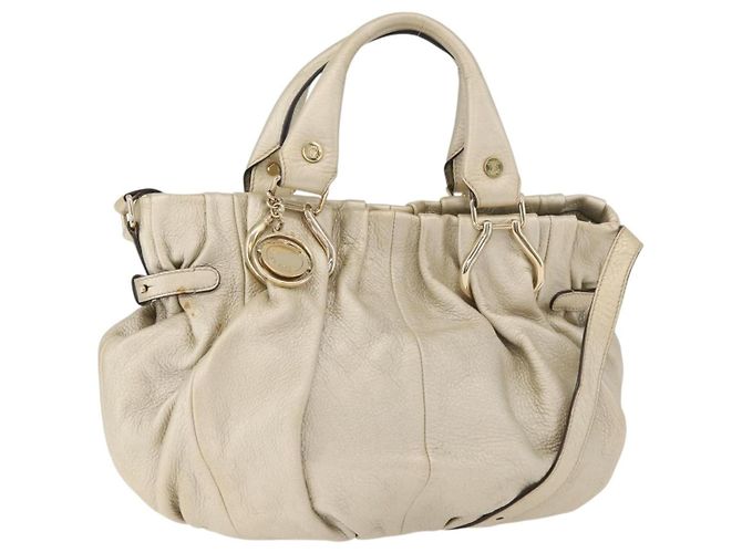Céline Sac à main CELINE en cuir 2way Or Auth bs34804A Doré