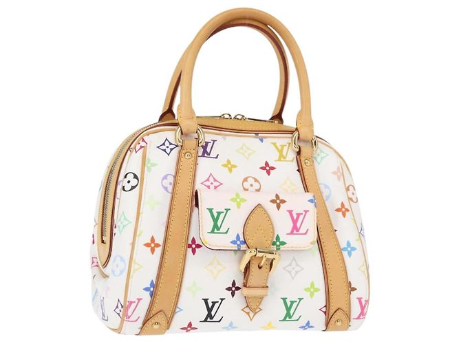 LOUIS VUITTON Borsa a Mano Priscilla Monogram Multicolor Bianco M40096 Auth ka366AV