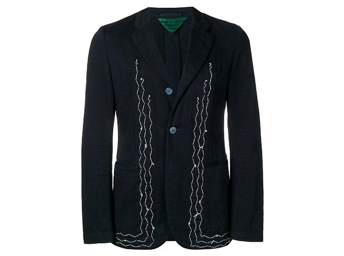 Comme Des Garcons Chaqueta de Algodón Azul Oscuro Comme des Garçons - 2000s Burdeos