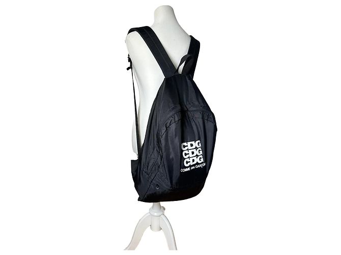 Comme Des Garcons CDG Nylon Backpack Black Triple Logo