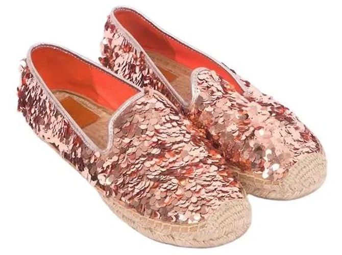 Tory Burch Mischa Bronze Sequin Espadrilles