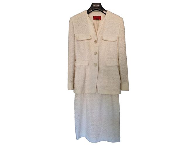 Conjunto de Blazer y Falda Valentino Blanco roto