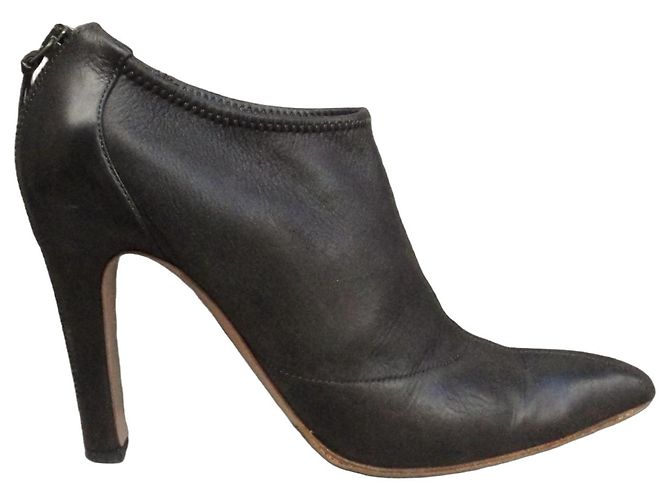 Botines de cuero Alaïa Castaño