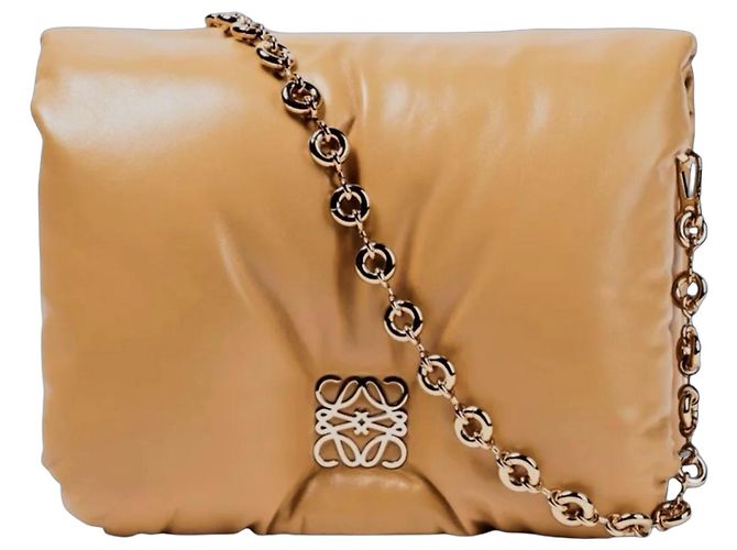 Loewe Bolsa Goya Puffer Oak Marrom