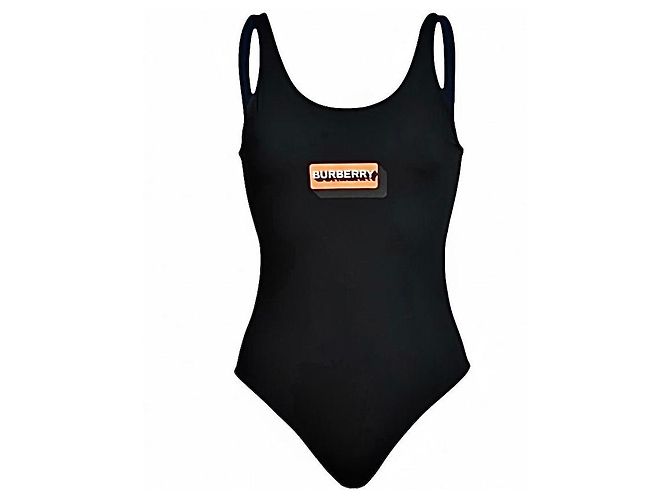 Bañador de una pieza Burberry Negro con Logo