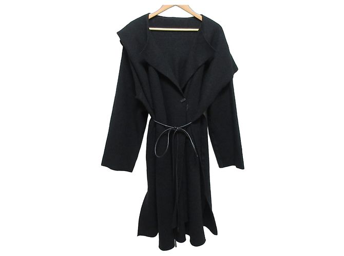 Autre Marque Casaco com capuz de lã Mossa PLAIN PEOPLE Preto