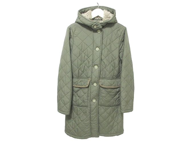 Autre Marque Casaco longo acolchoado Mackintosh Verde Caqui