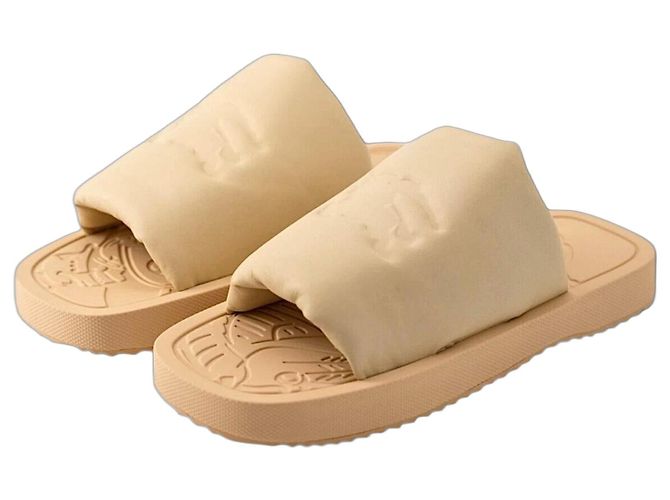 Burberry Gummisandalen Flip Flops - Beige