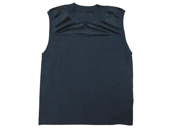 Autre Marque GRACE CONTINENTAL Sheer Gloss Knit Top Schwarz