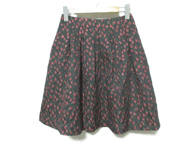 Autre Marque M'S GRACY Blumen-Jacquard-Rock Schwarz