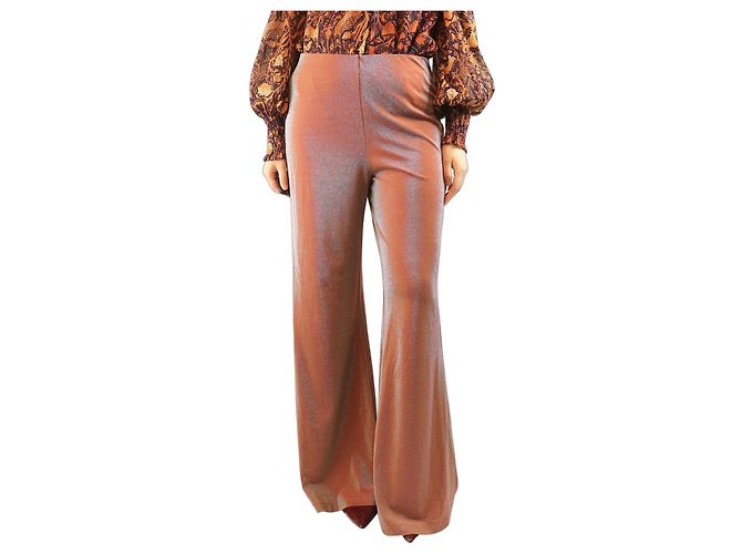 Missoni Braune Lurex-Hose - Größe L