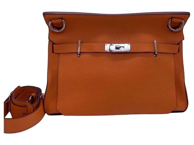 Bolsa Hermès Jypsière Couro Togo Laranja