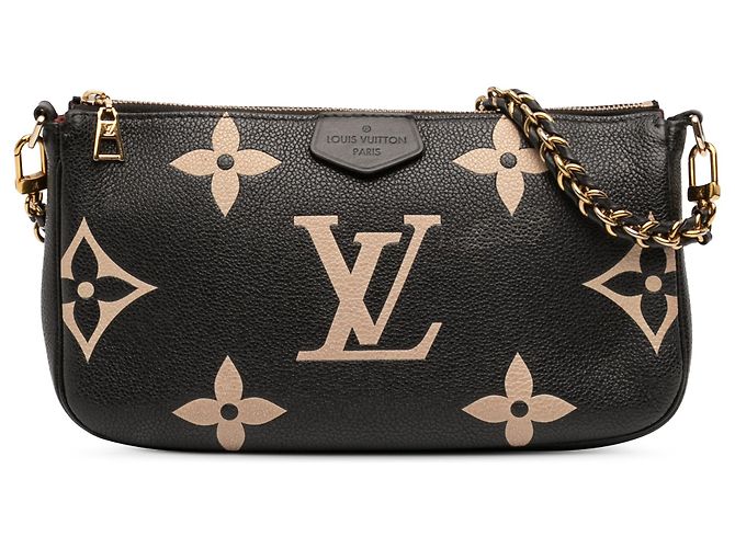 Louis Vuitton Black Monogram Giant Empreinte Bicolor Multi Pochette Accessoires