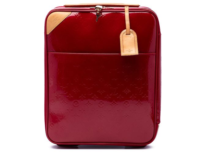 Louis Vuitton Red Monogram Vernis Pegase 45 Rot