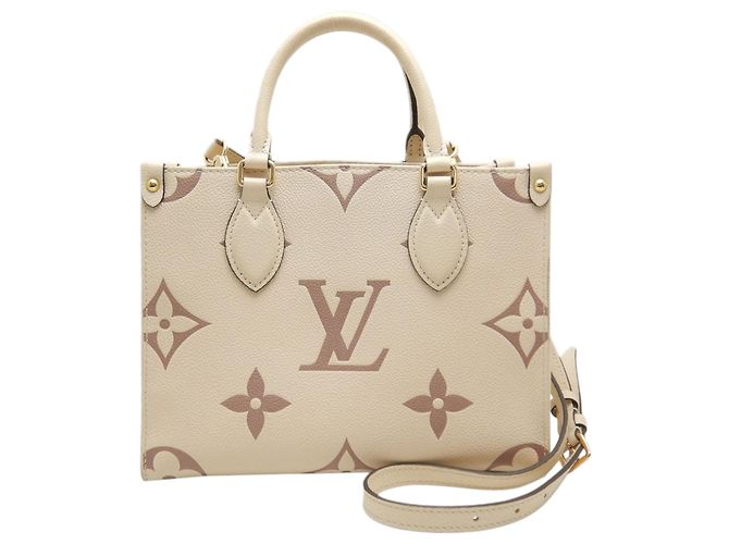 Louis Vuitton Beige Bicolor Monogram Empreinte Giant Onthego PM