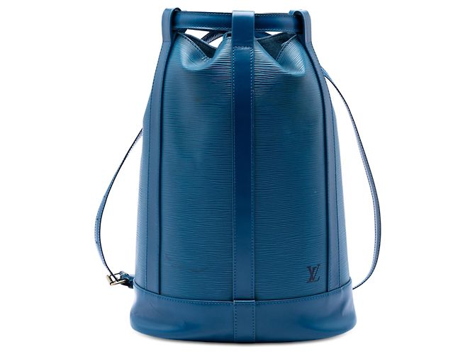 Louis Vuitton Blue Epi Randonnee PM Bleu