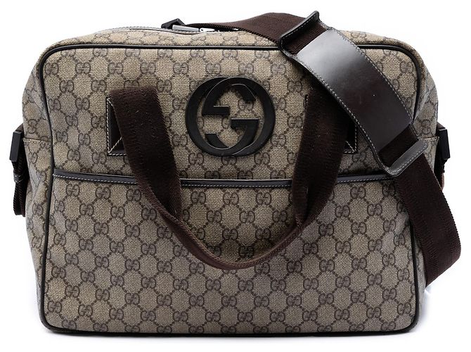 Valigetta Gucci Beige GG Supreme Interlocking G