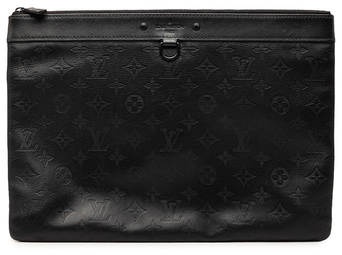 Pochette Discovery Louis Vuitton Monogram Shadow nero
