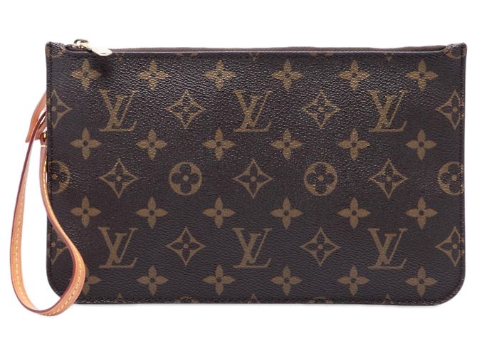 Pochette Louis Vuitton Brown Monogram Neverfull MM Marron
