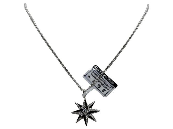 Dior Colar Classic Lucky Star com Diamantes Prata