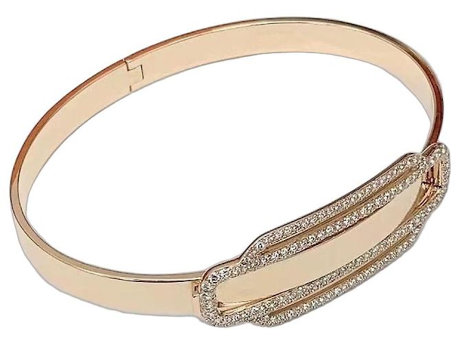 Bracciale Hermès Attelage Oro Rosa e Diamanti D'oro