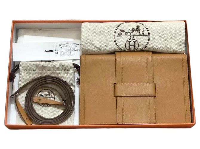 Hermès H Passant Handtasche aus Leder - Schokolade Braun