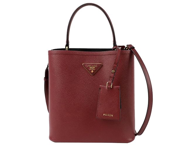 Prada Borsa Tote Panier Medium a tracolla Rosso