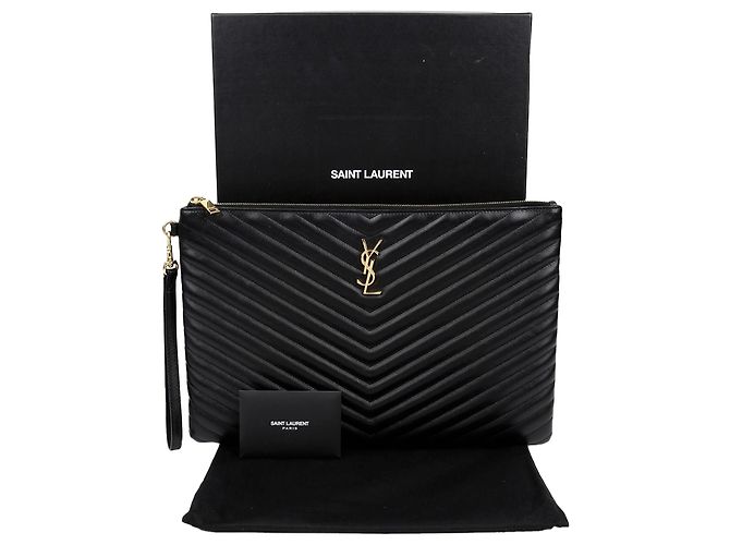 Saint Laurent Clutch Porta Documenti Monogram Nero