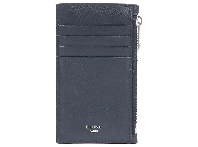 Céline Zip Compact Card Holder Blue
