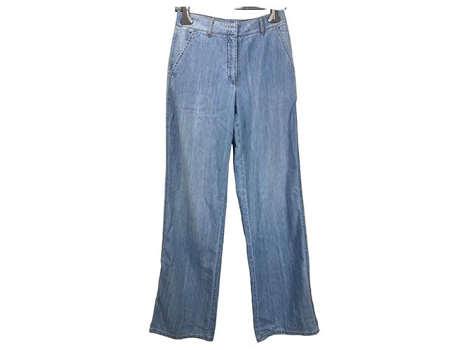 Ermanno Scervino Pantalones Vaqueros Wide-Leg Lavado Claro Azul