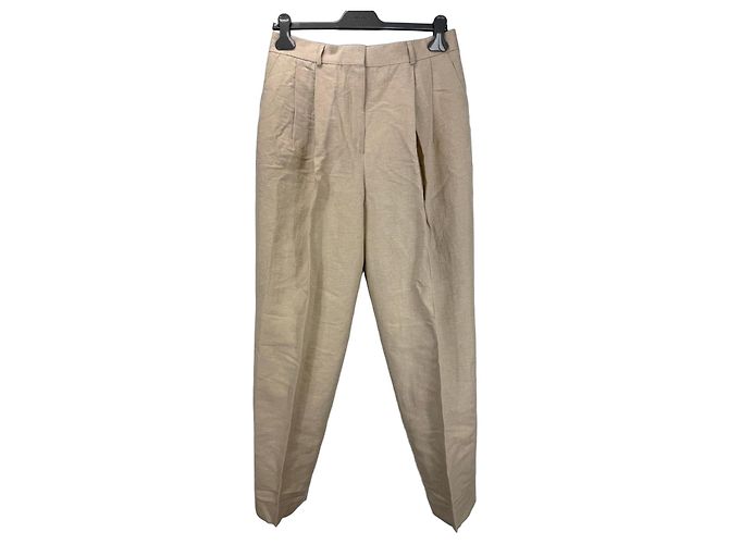 Totême Hose mit Doppelplissee Beige