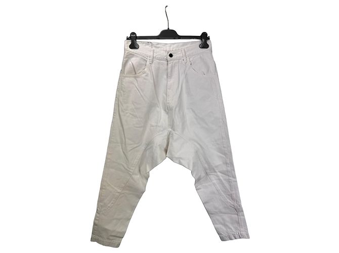 Autre Marque Bassike Jeans Super Lo Slung Blancos
