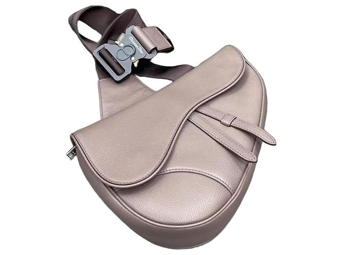 Bolsa de ombro Dior Saddle Oblique Peacock Grey Cinza