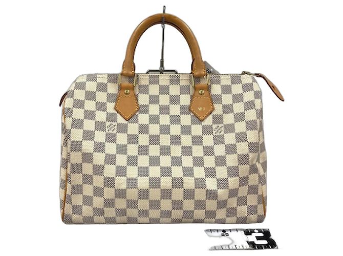 Sac à main Louis Vuitton Speedy Damier 30 Blanc