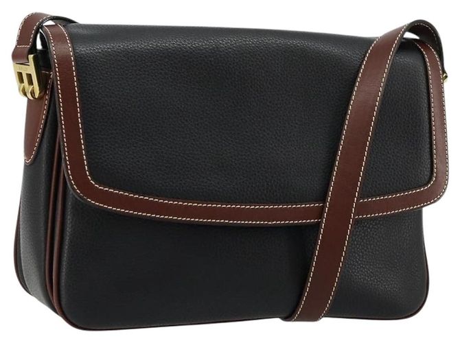 Borsa a Spalla BALLY in Pelle Nera e Oro Auth 177531A Nero D'oro