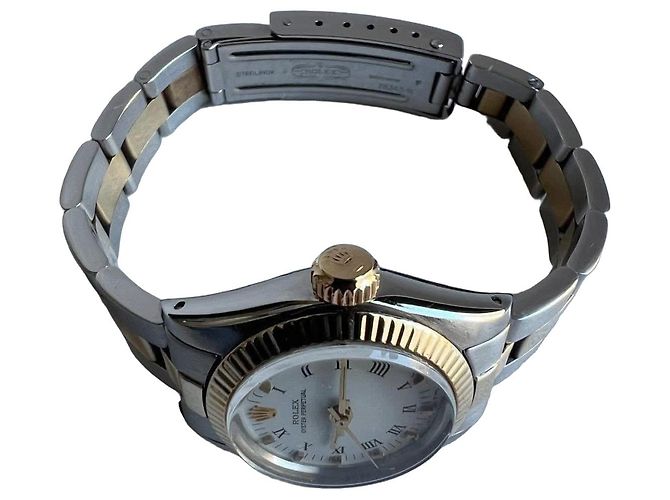 Rolex Oyster Perpetual Two-Tone Silber Golden