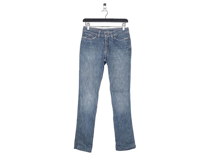 Gucci von Tom Ford SS02 Flared Sanded Bootcut Denim Jeans Blau