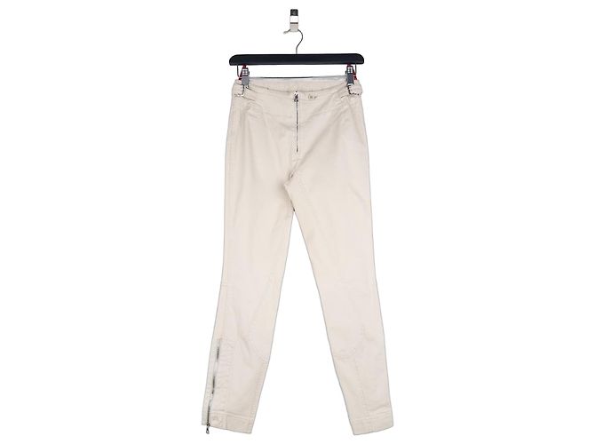 Prada 2000s Astro Moto Biker Pants Beige