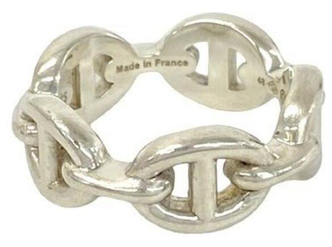 Hermès HERMES Chaine d'Ancre Enchainée PM Sterling Silver 925 Ring Silber