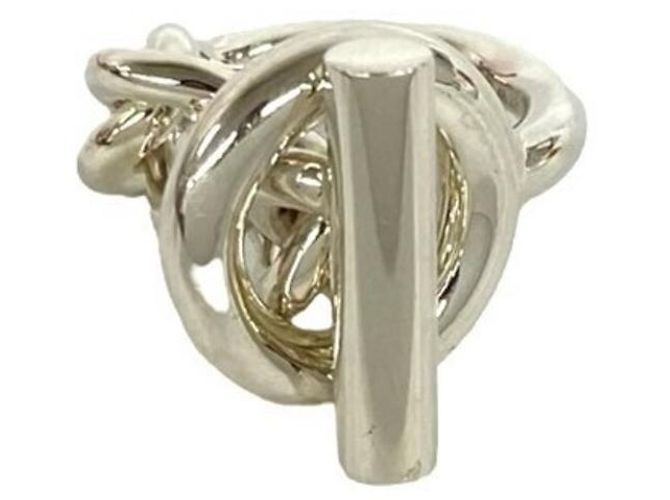 Ring Hermès Anillo Croisette en plata de ley 925 Hermes