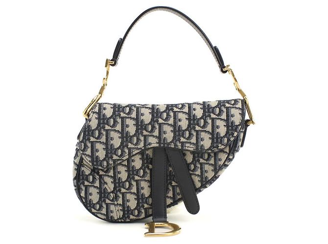 Borsa Christian Dior DIOR Mini Saddle Blu navy