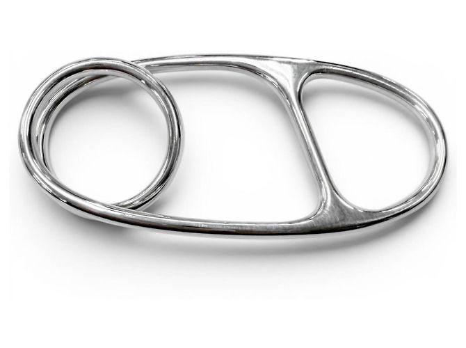 Ring Hermès Anello HERMES Chaine d'Ancre Punk Triple Band Argento