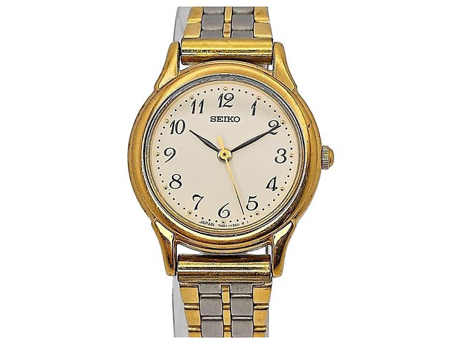 Relógio Seiko Quartz Feminino Dourado
