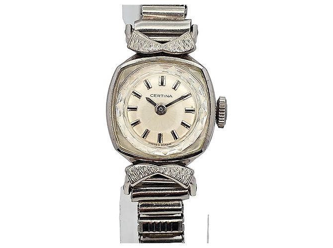 Autre Marque Orologio Certina da donna in oro bianco Argento