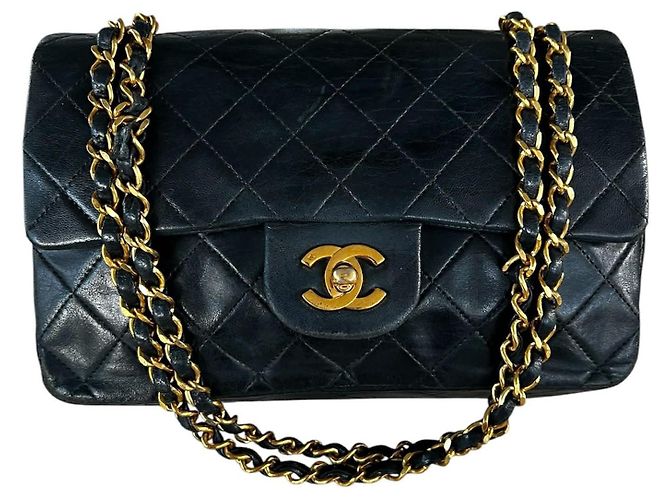 Timeless Chanel Small Classic Double Flap Handtasche Schwarz